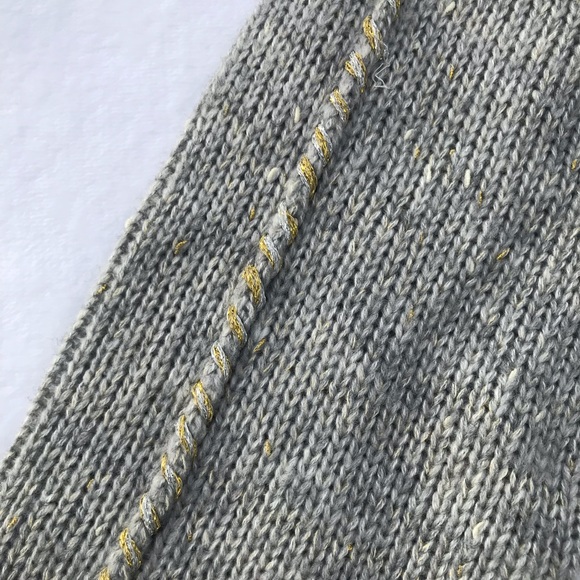 Dee Elly Grey Woven Turtleneck Pullover Sweater - Picture 5 of 12